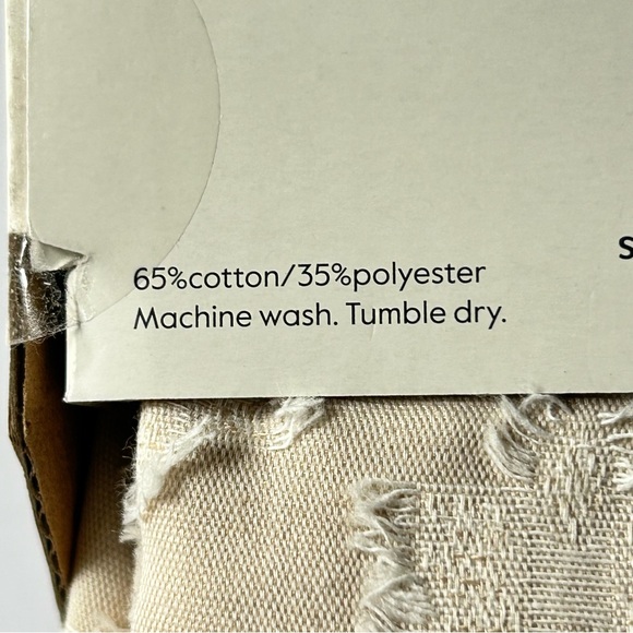 🌴Charming Threshold Cream and White Textured Curtain - Picture 11 of 13
